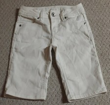 Justice Premium Jeans Girls Size 10S White Cotton Blend Capris Pants