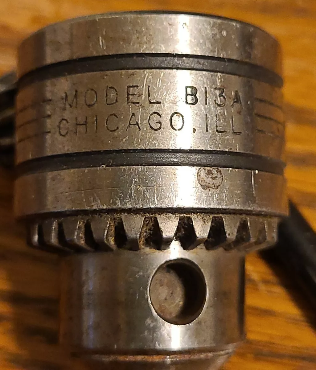 SUPREME DRILL CHUCK B13A Jacobs key Chicago ILL. USA MADE Machinist TOOLS