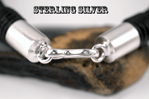 HANDMADE Genuine Sterling Silver Leather NEW Choker Men Necklace 5N-014 - Bild 3 von 5