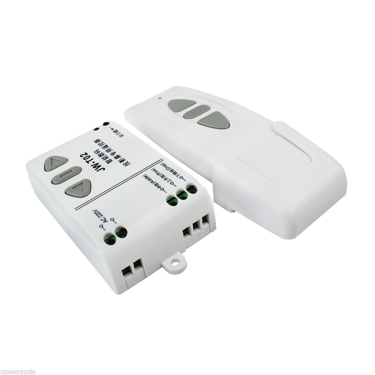 Récepteur 220V et télécommande radio pour store banne avec fonction mémoire
