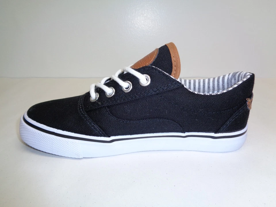 UnionBay Talla 13 LAZOL Negro Lona Con Cordones Tenis Nuevos Niños Pequeños Zapatos Foto 4 de 4