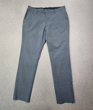 Adidas Pants Mens 34x32 Blue Check Straight P...
