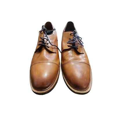 Vince Camuto Tan and Dark Brown Leather Cap-Toe Derby Shoes Vince Camuto Elyjah Cap Toe Derby Sneaker in Brown for Men  main image 3