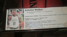 Antoine Walker ~Personalized Autographed Spalding Basketball Boston Celtics