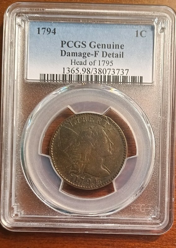 1794 - Liberty Cap Large Cent - NGC F Details.  LOW SHIPPING!!