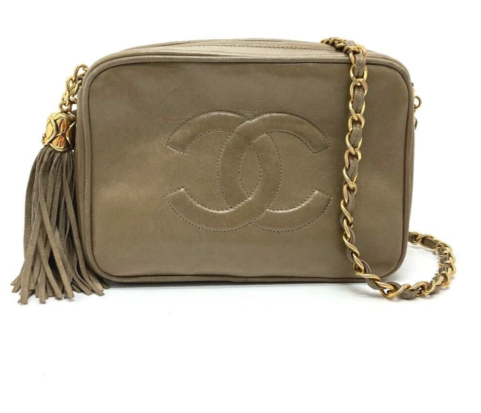 Chanel Brown CC Logo Tassel Crossbody Bag - shop 