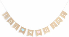 Gender Reveal Party - Baby Shower Decorations - "BOY or GIRL" Burlap Banner by A