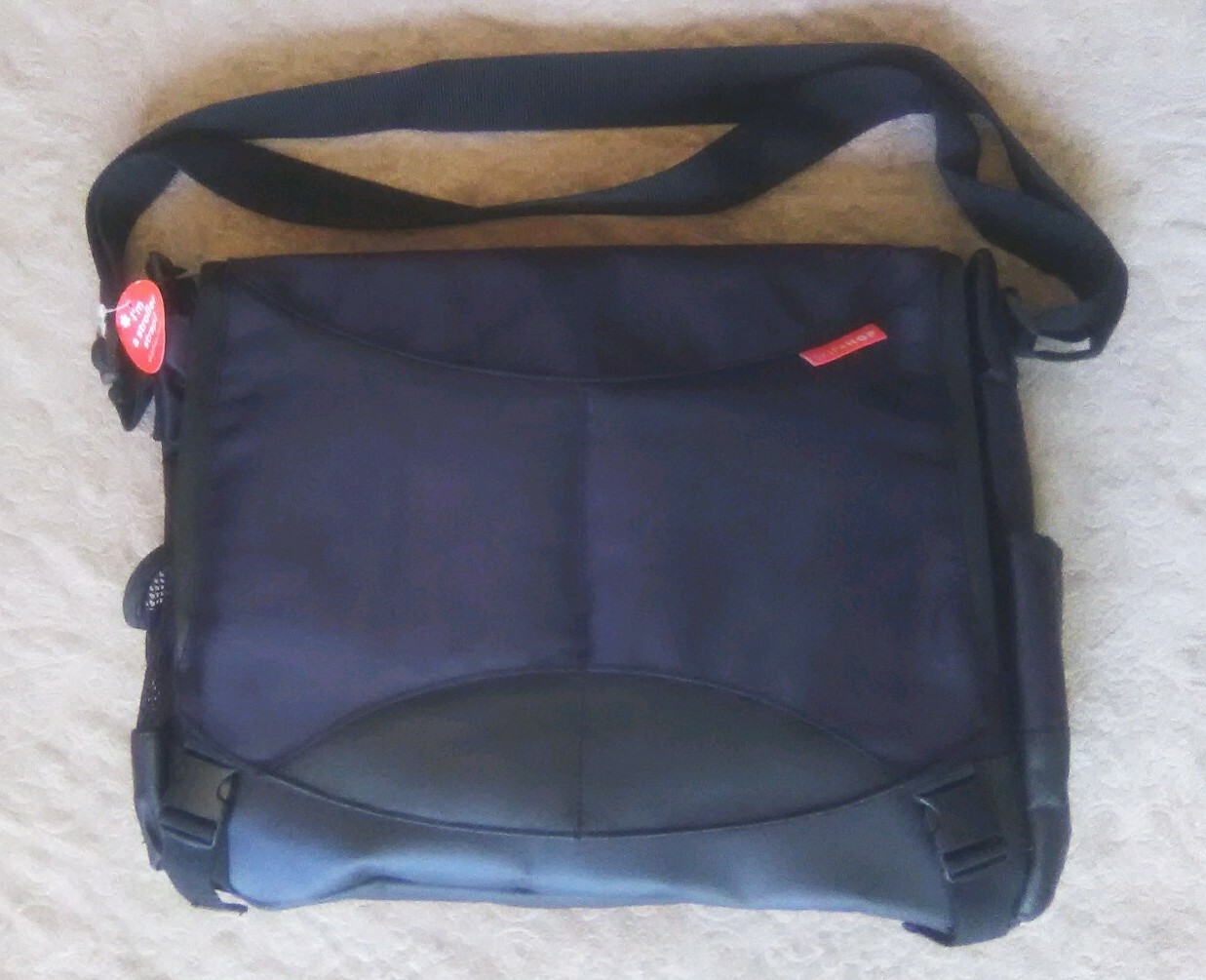 Skip Hop Messenger Diaper Bag Black Changing Pad Stroller Strap eBay