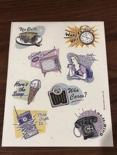 Vintage Stickers Sticker Autocollectants by Hallmark 8 Sheets Per  Acid Free