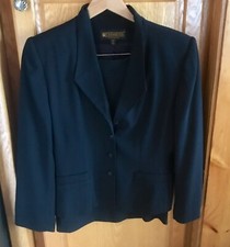 Navy Blue John Meyer Trendy 2-piece Suit Wm Sz 12p New Fits Like Sz8