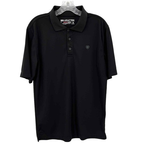 Ariat Tek Polo Shirt Black Size Small 