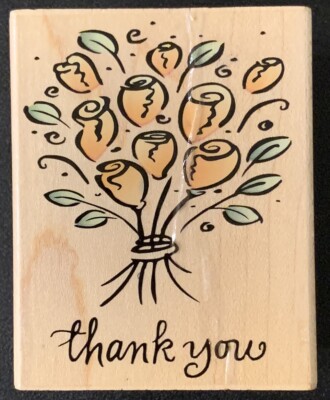 Hero Arts Thank You Bouquet Rubber Stamp | eBay