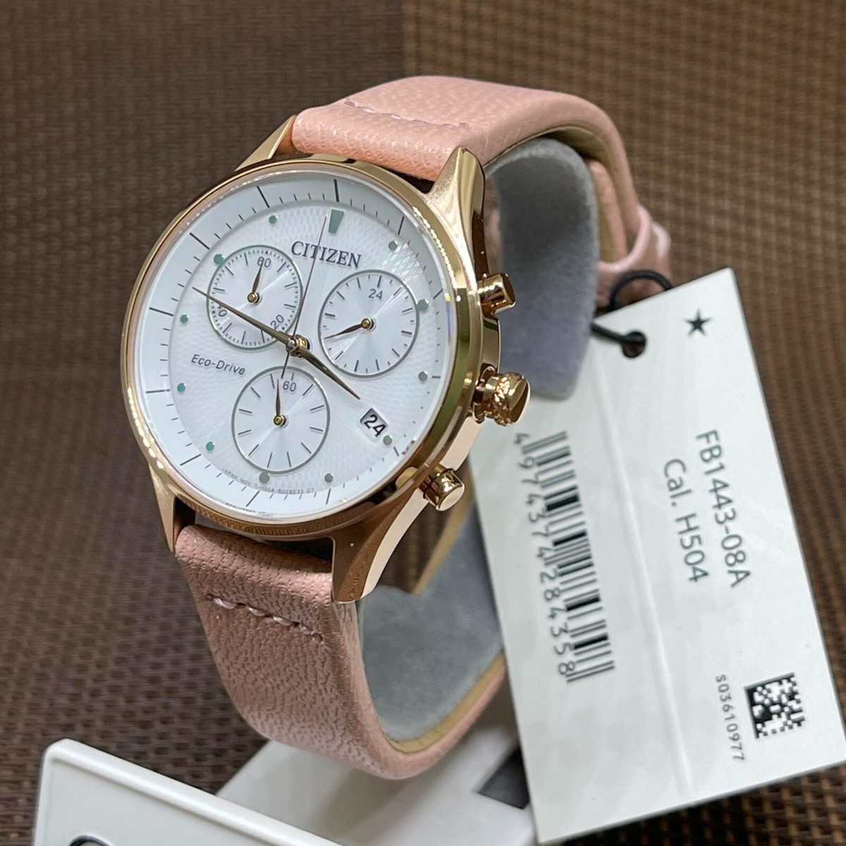 Citizen Eco-Drive FB1443-08A Silhouette Chronograph Pink Leather