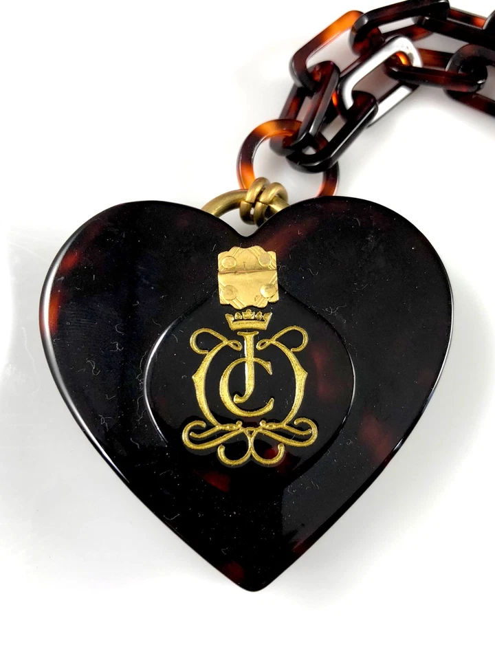 NOVO COM ETIQUETAS PINGENTE SUPORTE PÍLULA CORAÇÃO COLAR CORRENTE LUCITE CONCHA TARTARUGA ALTA COSTURA SUCULENTA - Imagem 2 de 4