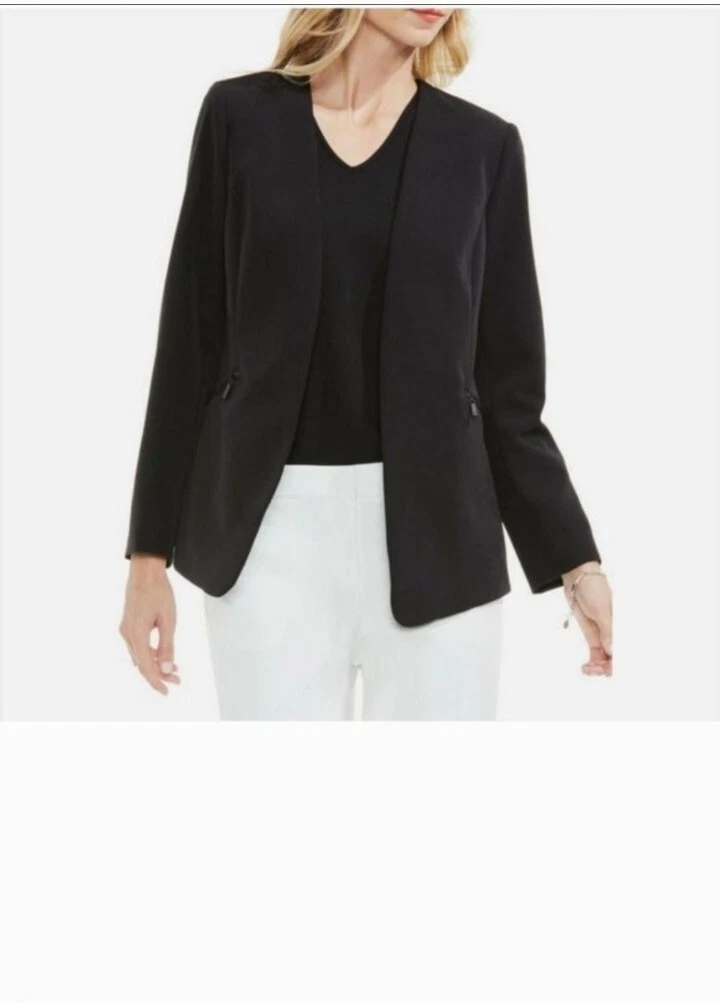 Vince Camuto Women s Milano Cape Style Black Blazer Sizes 8