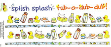 Suzy's Zoo "Splish Splash" Scrapbook Border Sticker 9849 1 SHEET