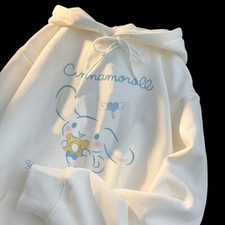 Cinnamoroll Girl Clothing Casual Cartoon Sweet Sweatshirt Outwear Contume