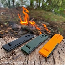 Emergency Distress Bushcraft EDC Signal Whistle | Ferro Rod Fire Steel Striker 