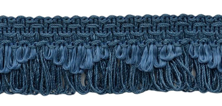 French Blue 1.5"" Scallop Fringe Gimp [By The Yard]