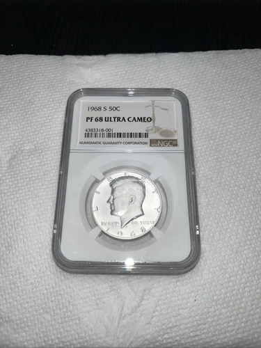 1968 S Kennedy Half Dollar PF68 ULTRA CAMEO NGC Certified