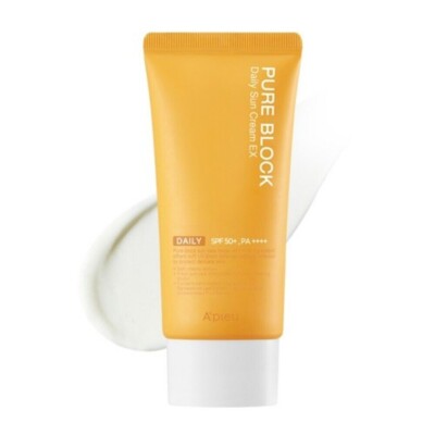 A'PIEU Pure Block Natural Daily Sun Cream SPF45 PA+++ 100ml K-Beauty
