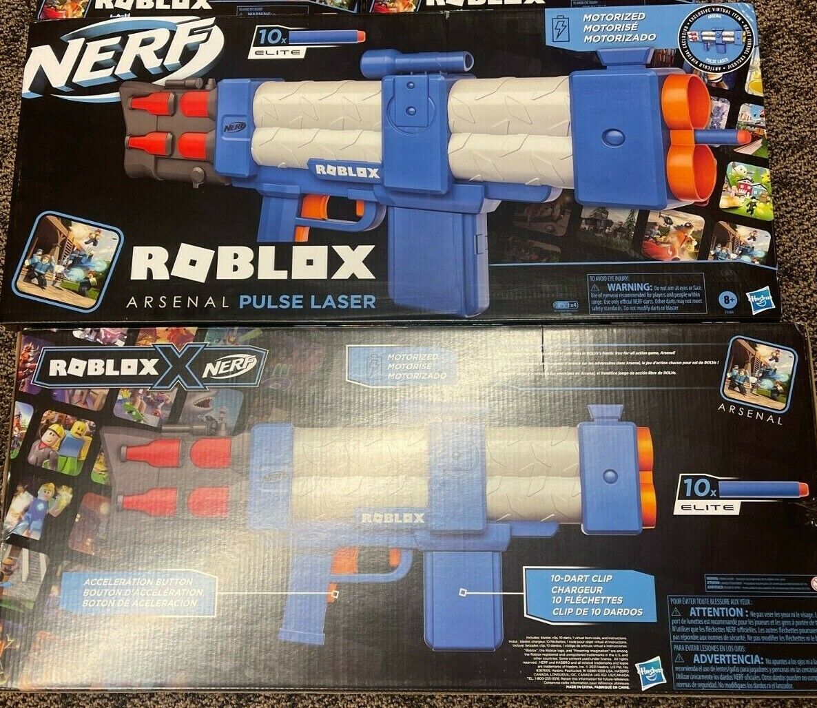 Nerf Roblox Arsenal: Pulse Laser Motorized Dart Blaster, Includes 10 Darts