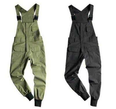 #ad Mens Overalls Harem Pants Suspender Casual Formal Work Slim Fit Jumpsuit Outdoor $85.44