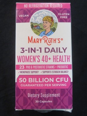 Mary Ruth's 3-In-1 Daily Women's 40+ Health 50 Billion CFU 30 Capsules Vegan