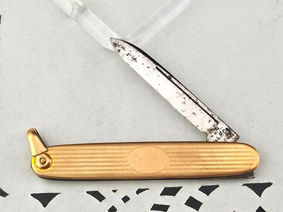 Antique Victorian Gold Plated Pocket Watch FOB Knife GLP & Co
