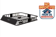 Elevate Outdoor Steel 48.5'' Roof Cargo Basket with Wind Fairing