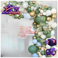 Luftballon Girlande GrüN Gold Ballons Set FüR Geburtstag Hochzeit Deko 152 StüCk