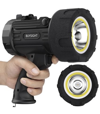 BUYSIGHT Rechargeable Spotlight Flashlight,1000,000 lumens Hand held Spotlight