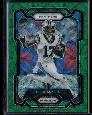 2023 Panini Prizm DJ Chark Jr Green Scope Prizm 38/75 #41 Carolina Panthers
