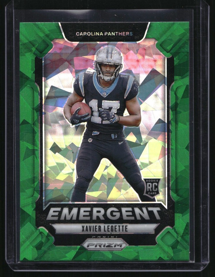 2024 Panini Prizm Xavier Legette #15 Emergent Green Prizm Carolina Panthers 2024 Panini Prizm Xavier Legette #15 Emergent Green Prizm Carolina Panthers