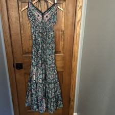 RAGA Small Floral Tiered Maxi Dress Garden Party Wedding Cottage Prarie 💕