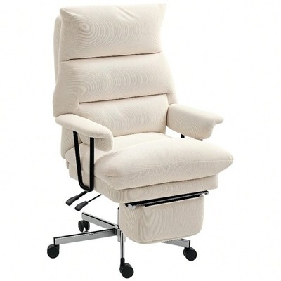 Overstuffed Office High Back Reclining Executive Corduroy Computer Desk Chair