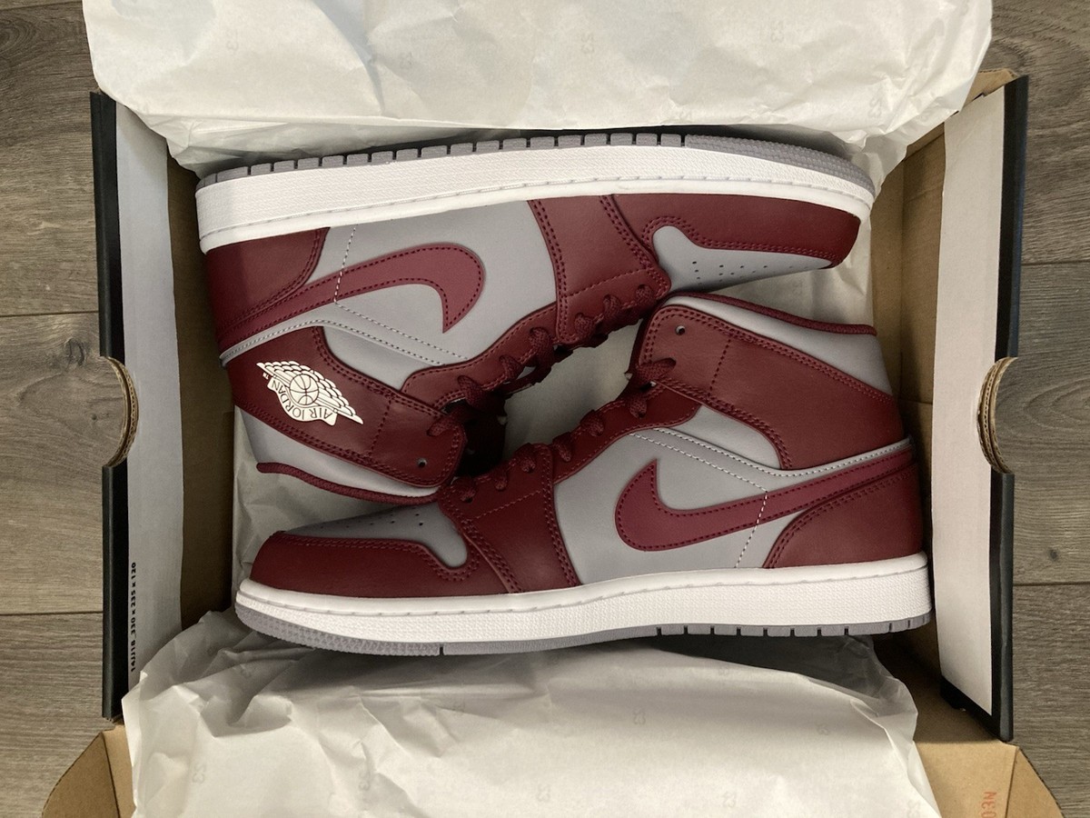 BRAND NEW Air Jordan 1 Mid Cherrywood Red / White Men