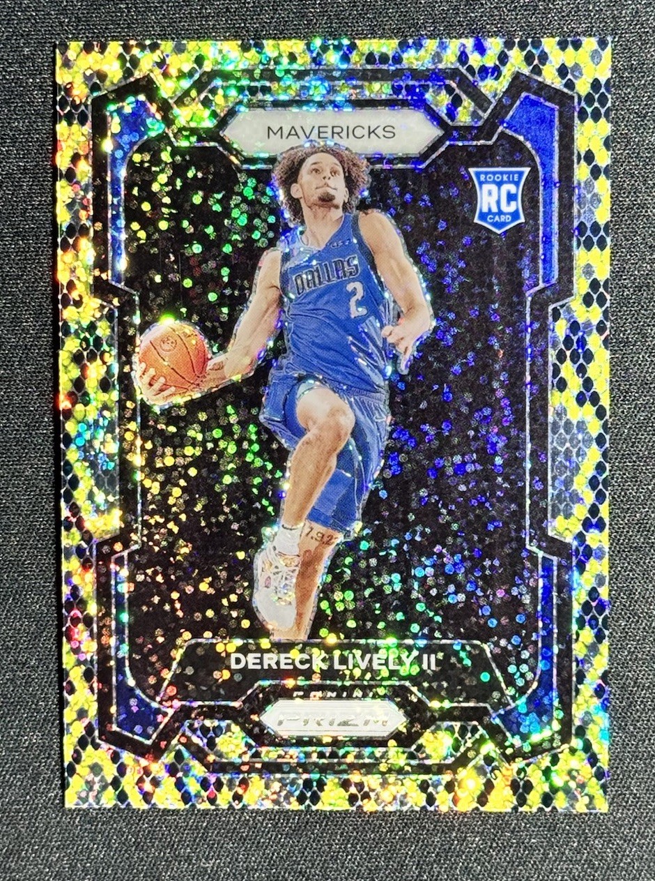 DERECK LIVELY II 2023 PANINI PRIZM #163 ROOKIE KING SNAKE PRIZMS SSP RC