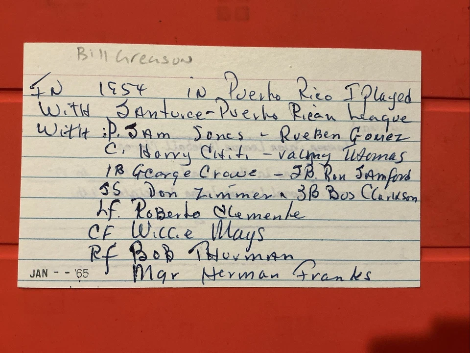 Bill Greason 🔥Debut: NGL 1948 Birmingham Black Barons. MLB: 1954 tarjetas de St. L.🔥 Foto 2 de 2