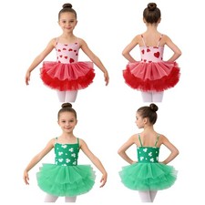 Kids Girls Tulle Dress Costume Dresses Rave Dancewear Bodice Dance Party Ballet