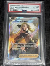 Pokémon TCG Cynthia's Ambition Trainer Rare 169/172 Brilliant Stars PSA 10 on eBay