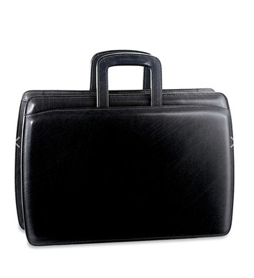 Jack Georges Elements Professional Briefcase   Black Leather