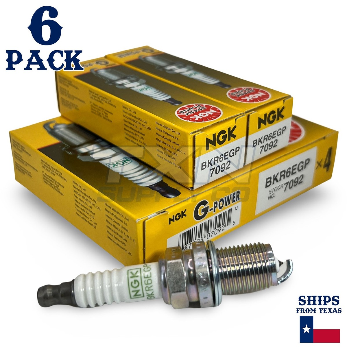 6 Pack NGK G-Power Spark Plugs 2002-2004 for Nissan Xterra 3.3L V6