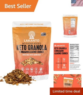 Delicious Cinnamon Almond Crunch Granola 11 Oz - Low Carb &  Snack
