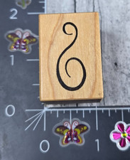 PSX Designs Single Swirl B2983 Rubber Stamp Wood U118