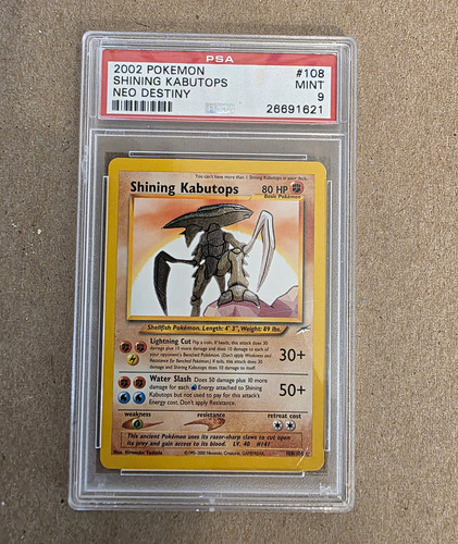 Shining Kabutops (Unlimited) graded PSA 9 for sale on eBay