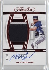 2024 Flawless Draft 2025 Panini Update Ruby 5/20 Max Anderson Patch Auto 1fl4