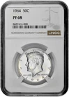 1964 50C Silver Proof Kennedy Half Dollar NGC Graded PF 68 in New Holder