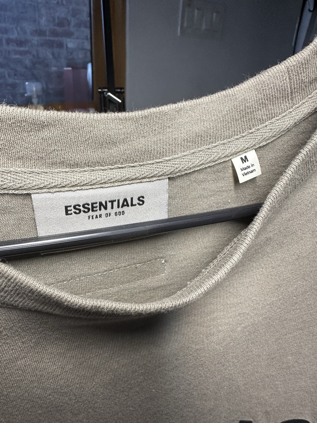 ESSENTIALS Olive Tshirt Size Medium - image 3