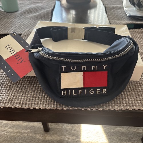 Vintage Tommy Hilfiger Fanny Pack Bum Bag Navy Travel Rare 90's Brand New NOS - Image 1